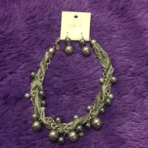 🆕 Da Vinci Statement Necklace and Earrings Set